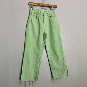 Zara Mint Green Wide Leg Jeans